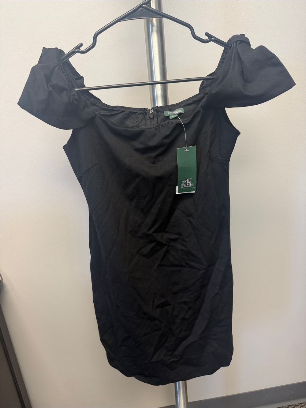 wild fable Black Mini Dress with Bow Detail